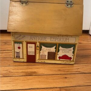Vintage Wooden Antique Emporium Box